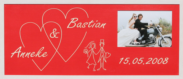 Hochzeit mit 2 gro�e Herzen