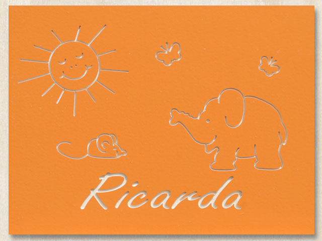 Kinderzimmer-T�rschild Maus und Elefant