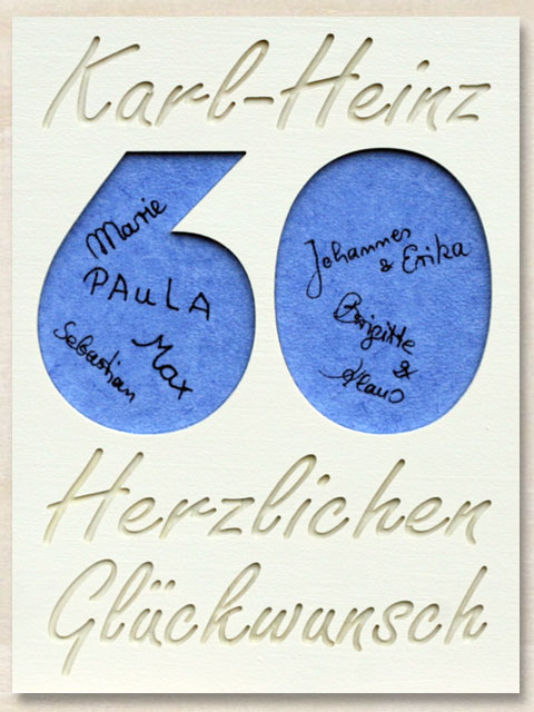Gl�ckwunsch mit Namen und Zahlen