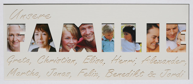 Familie 2 Zeilen Namen