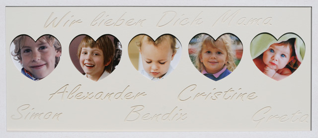 Wir lieben Dich 5 Herzen